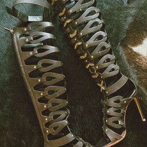 Gianvito Rossi Brown Heeled Gladiator Boots